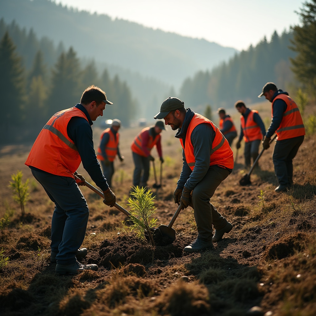 Campanie de împădurire de primăvară în Carpați